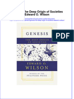 PDF Genesis The Deep Origin of Societies Edward O Wilson Ebook Full Chapter