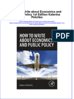 PDF How To Write About Economics and Public Policy 1St Edition Katerina Petchko Ebook Full Chapter