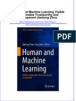 Textbook Human and Machine Learning Visible Explainable Trustworthy and Transparent Jianlong Zhou Ebook All Chapter PDF