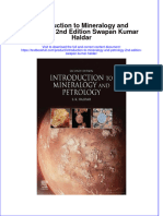 PDF Introduction To Mineralogy and Petrology 2Nd Edition Swapan Kumar Haldar Ebook Full Chapter