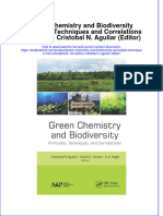 PDF Green Chemistry and Biodiversity Principles Techniques and Correlations 1St Edition Cristobal N Aguilar Editor Ebook Full Chapter