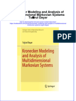 Textbook Kronecker Modeling and Analysis of Multidimensional Markovian Systems Tugrul Dayar Ebook All Chapter PDF