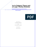 PDF Introduction To Category Theory and Categorical Logic Thomas Streicher Ebook Full Chapter