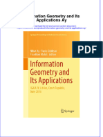 Full Chapter Information Geometry and Its Applications Ay PDF