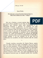 Homenaje A Juan David García Bacca. Mis Recuerdos Del "Viejo" - Juan Antonio Nuño Montes