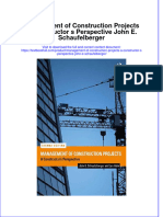 PDF Management of Construction Projects A Constructor S Perspective John E Schaufelberger Ebook Full Chapter