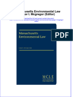 PDF Massachusetts Environmental Law Gregor I Mcgregor Editor Ebook Full Chapter