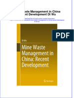 PDF Mine Waste Management in China Recent Development Di Wu Ebook Full Chapter