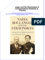 PDF Nadia Boulanger and The Stravinskys A Selected Correspondence Kimberly A Francis Ebook Full Chapter