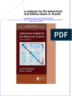 PDF Multivariate Analysis For The Behavioral Sciences 2Nd Edition Brian S Everitt Ebook Full Chapter