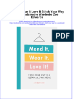 Full Chapter Mend It Wear It Love It Stitch Your Way To A Sustainable Wardrobe Zoe Edwards PDF