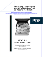 PDF News As Changing Texts Corpora Methodologies and Analysis 2Nd Edition Roberta Facchinetti Ebook Full Chapter