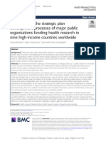 An Analysis of The Strategic Plan Development Processes of Major Public Organisations Funding Health Research in Nine High-Income Countries Worldwide