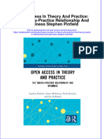 PDF Open Access in Theory and Practice The Theory Practice Relationship and Openness Stephen Pinfield Ebook Full Chapter