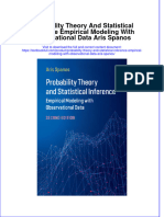 PDF Probability Theory and Statistical Inference Empirical Modeling With Observational Data Aris Spanos Ebook Full Chapter