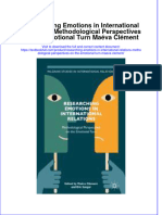 Textbook Researching Emotions in International Relations Methodological Perspectives On The Emotional Turn Maeva Clement Ebook All Chapter PDF