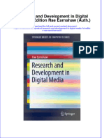 Textbook Research and Development in Digital Media 1St Edition Rae Earnshaw Auth Ebook All Chapter PDF