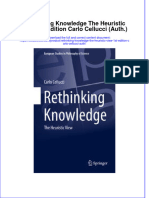 Textbook Rethinking Knowledge The Heuristic View 1St Edition Carlo Cellucci Auth Ebook All Chapter PDF