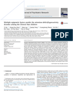 Multiple Epigenetic Factors Predict The Attention Deficit-Hyperactivity Disorder Among The Chinese Han Children