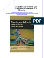 Textbook Simester and Sullivan S Criminal Law Theory and Doctrine 5Th Edition A P Simester Ebook All Chapter PDF