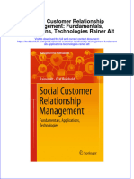 PDF Social Customer Relationship Management Fundamentals Applications Technologies Rainer Alt Ebook Full Chapter