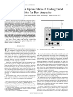 Configuration Optimization of Underground Cables For Best Ampacity