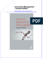 Textbook Sports Innovation Management Vanessa Ratten Ebook All Chapter PDF