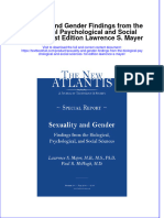 PDF Sexuality and Gender Findings From The Biological Psychological and Social Sciences 1St Edition Lawrence S Mayer Ebook Full Chapter