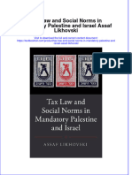 PDF Tax Law and Social Norms in Mandatory Palestine and Israel Assaf Likhovski Ebook Full Chapter