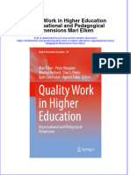 Full Chapter Quality Work in Higher Education Organisational and Pedagogical Dimensions Mari Elken PDF