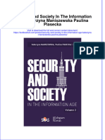 Full Chapter Security and Society in The Information Age Katarzyna Maniszewska Paulina Piasecka PDF