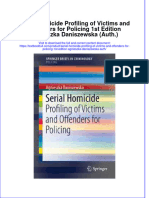 Textbook Serial Homicide Profiling of Victims and Offenders For Policing 1St Edition Agnieszka Daniszewska Auth Ebook All Chapter PDF