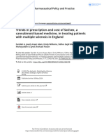 Trends in Prescription and Cost of Sativex A Cannabinoid-Based Medicine in Treating Patients With Multiple Sclerosis in England