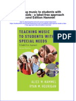 Textbook Teaching Music To Students With Special Needs A Label Free Approach Second Edition Hammel Ebook All Chapter PDF