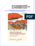 Textbook The Future of Consumer Society Prospects For Sustainability in The New Economy First Edition Cohen Ebook All Chapter PDF