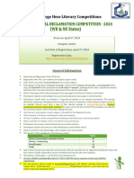 3C. ZONAL SR DECLAMATION COMPETITION 2024 - Rules & Regulations