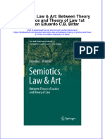 Full Chapter Semiotics Law Art Between Theory of Justice and Theory of Law 1St Edition Eduardo C B Bittar PDF