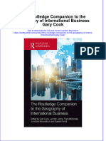 PDF The Routledge Companion To The Geography of International Business Gary Cook Ebook Full Chapter