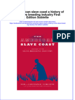 PDF The American Slave Coast A History of The Slave Breeding Industry First Edition Sublette Ebook Full Chapter