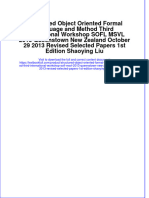 Download full chapter Structured Object Oriented Formal Language And Method Third International Workshop Sofl Msvl 2013 Queenstown New Zealand October 29 2013 Revised Selected Papers 1St Edition Shaoying Liu pdf docx