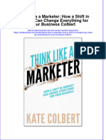 PDF Think Like A Marketer How A Shift in Mindset Can Change Everything For Your Business Colbert Ebook Full Chapter