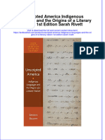 Textbook Unscripted America Indigenous Languages and The Origins of A Literary Nation 1St Edition Sarah Rivett Ebook All Chapter PDF