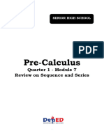 PRE CALCULUS - Q1 - WK 7 - MODULE 7 - REVIEW ON SEQUENCE AND SERIES - Organized