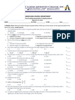 MATH9-FINAL EXAM 3RD Quarter