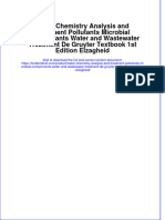 Water Chemistry Analysis and Treatment Pollutants Microbial Contaminants Water and Wastewater Treatment de Gruyter Textbook 1st Edition Elzagheid