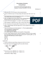 Formal Languages & Automata Theory (BTCS-T-PC-015) - End Term Exam - 2022-2023