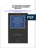 Textbook Yearbook On International Investment Law Policy 2014 2015 1St Edition Bjorklund Ebook All Chapter PDF