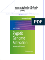 Textbook Zygotic Genome Activation Methods and Protocols 1St Edition Kiho Lee Eds Ebook All Chapter PDF