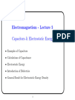 Electromagnetism - Lecture 5. Capacitors & Electrostatic Energy