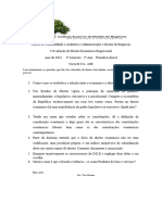 Teste de Direito Económico Empresarial 2024